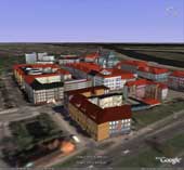 Szczecin 3D - widok z aplikacji Google Earth